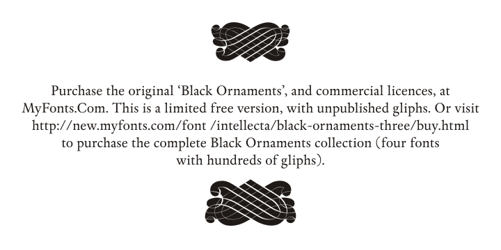 Black Ornaments Free font